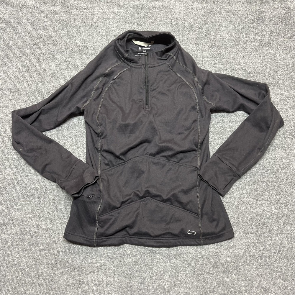 OROS Pullover Womens Small Black 1/4 Zip Thermal SOLARCORE Top Hiking Running